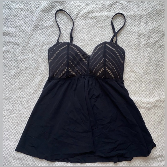 Black Tankini Swim Top | Profile By Gottex | Size: US 8 - Picture 2 of 7